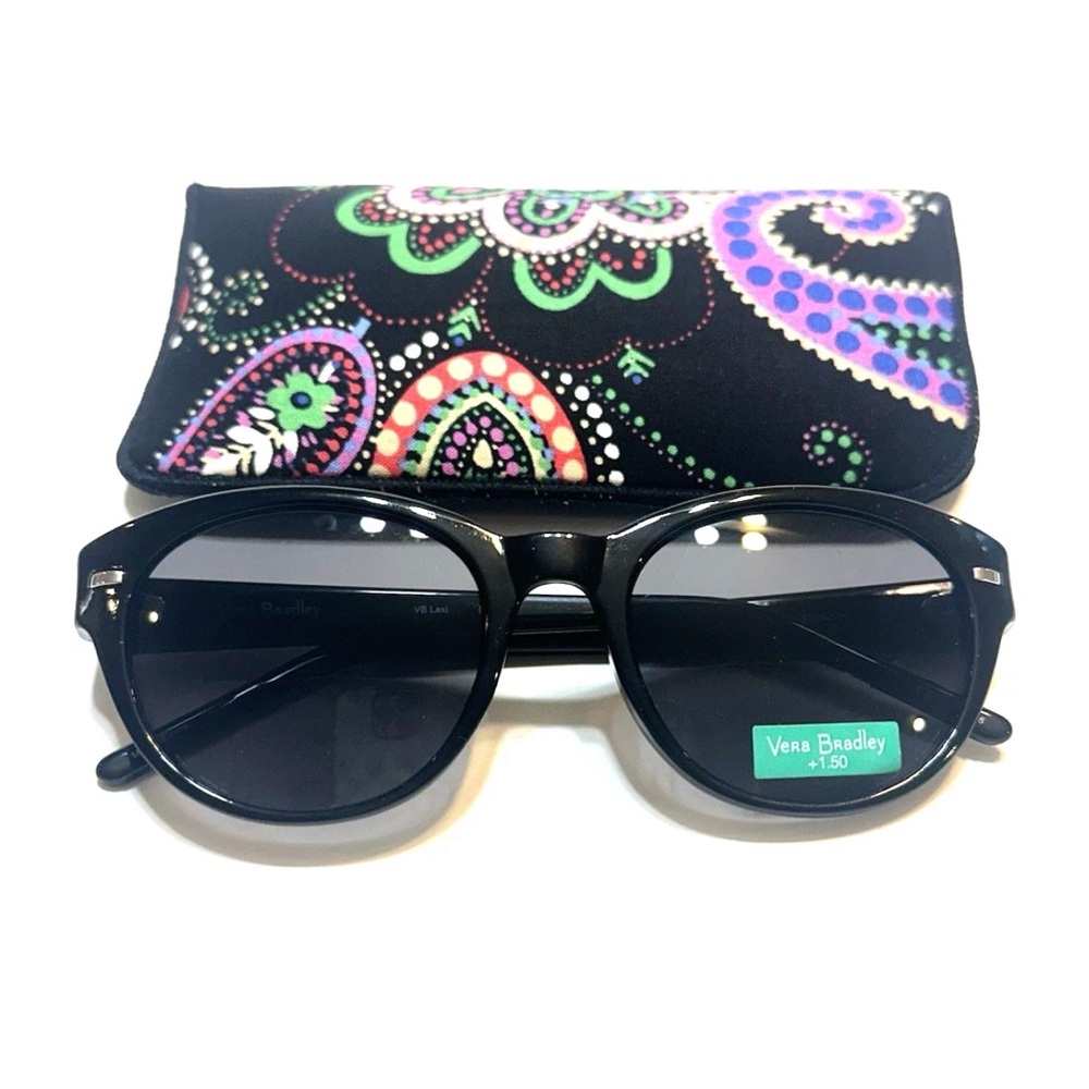 Vera Bradley Reading Bi-focal Sunglasses Paisley+1.50 New